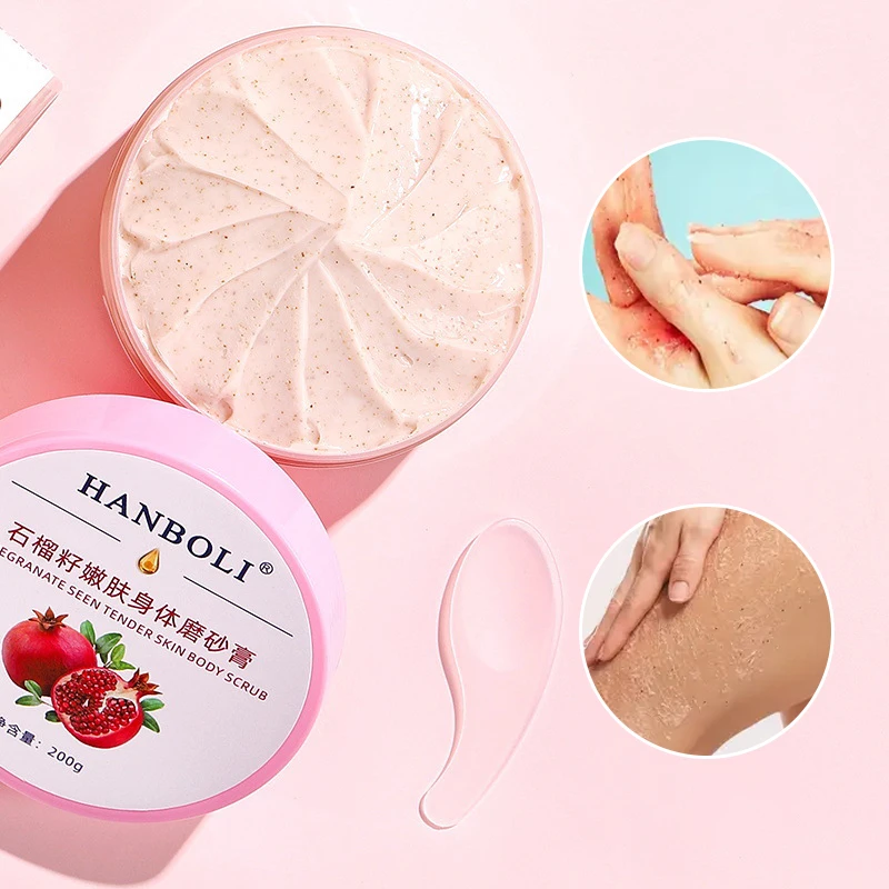 Teleso odlupujúca krém na bielenie zvlhčujúce odlupovanie Čisté póry Čistá pokožka Exfoliator Scrub Care Care