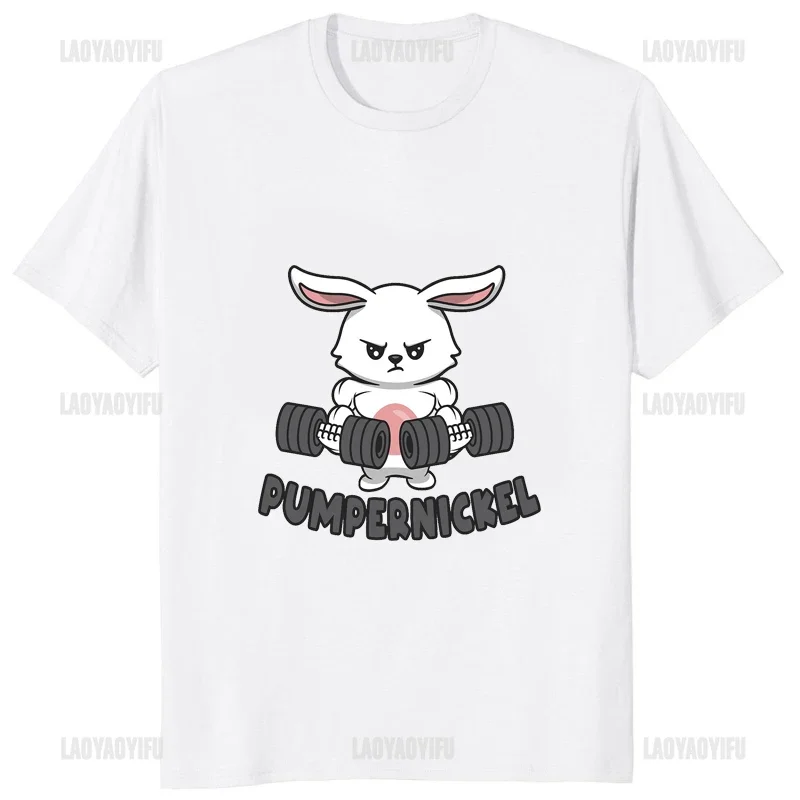 Telocvičňa Fitness Pumpernickel Rabbit Weerlifting T Trišt squat tréning pohodlie dýchať oblečenie Príležitostné voľné streetwear Man tričko