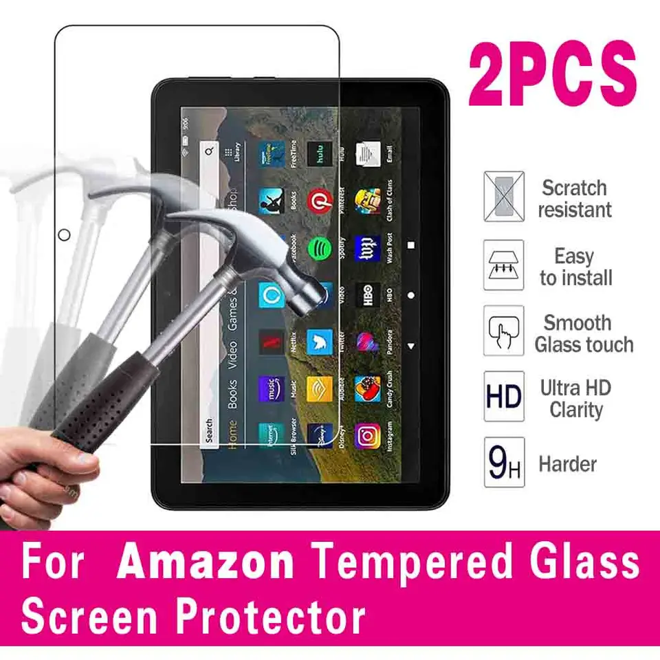 Temperované sklo 2ks pre HD 10 11./Fire 7/Fire HD 8/HD 8 Plus/Fire HD 10/Fire 10 detských tabletových obrazoviek Film Glaster Protector Film