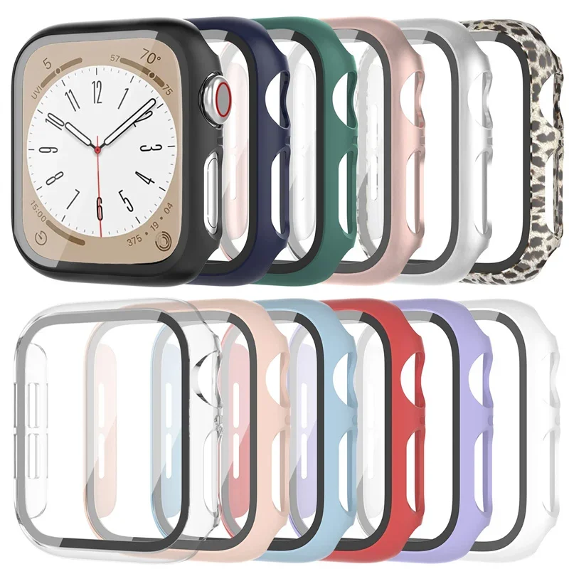 Temperované sklo+kryt pre Apple Watch Case Ultra Accessories SE 3 4 5 6 7 8 8 IWATCH SCREET OBRAZ PRÍRUČKA 49 mm 41 mm 44 mm 44 mm 40 mm