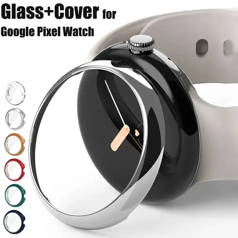 Temperované sklo+kryt pre Google Pixel Watch Watch všestranná úplná nárazníčka Chránič TPU Ochranné puzdro pre Google Pixel Watch 2