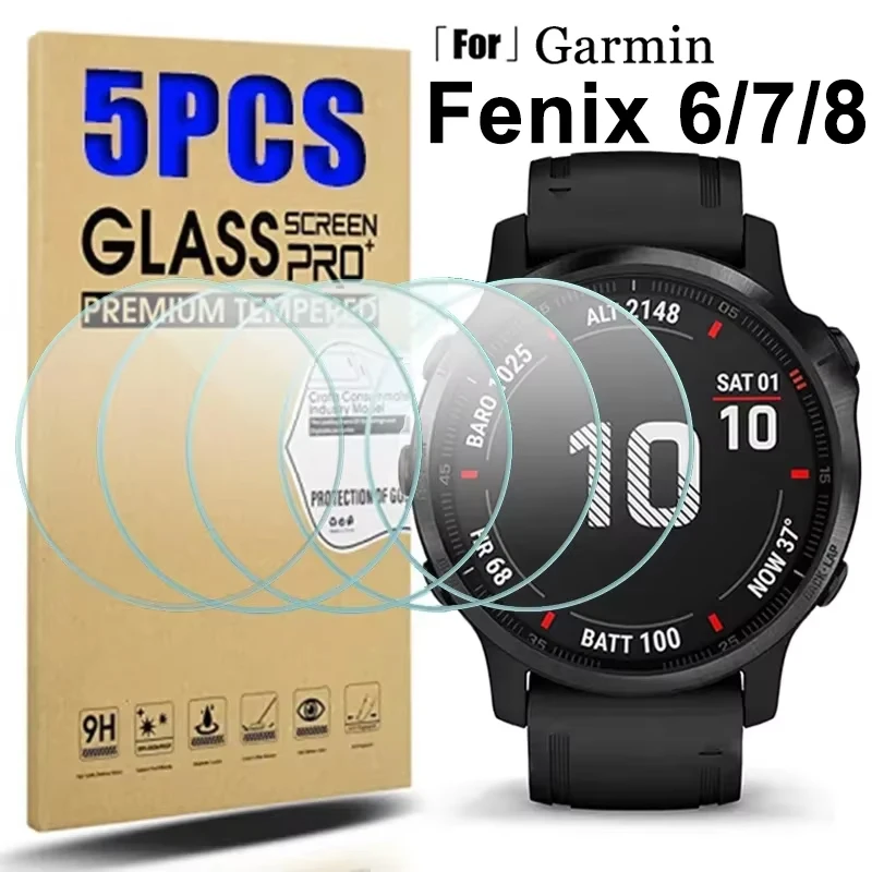 Temperované sklo pre Garmin Fenix ​​8 7S 7x 6 6S 6x Pro Sapphire HD Screen Film pre Fenix ​​8 43/47/51 mm 7S 7x Smartwatch