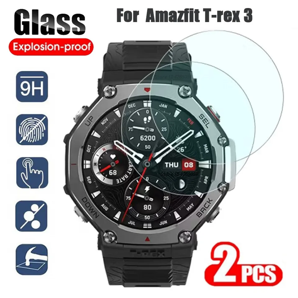 Temperované sklo pre Huami AmazFit T-Rex 3 Smart Watch HD Clear Screen Protector Film pre AmazFit T-Rex 2/T-Rex Pro Accessories