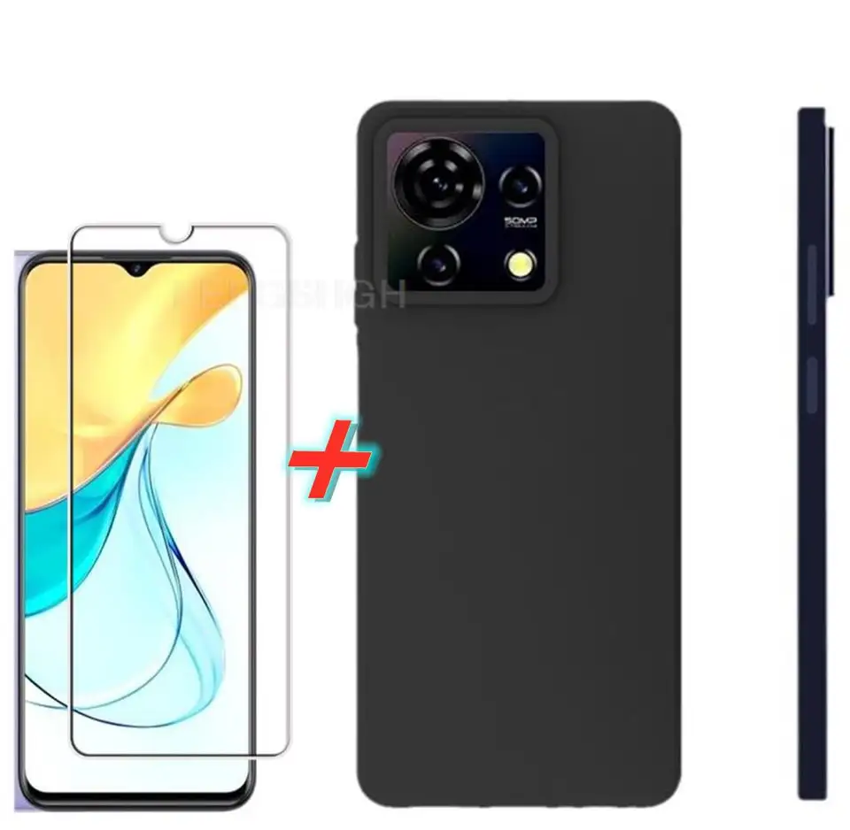 Temperované sklo pre čepeľ ZTE A73 4G V50 Dizajn silikónového puzdra Priehľadný kryt s obalom na telefón na axone 50 Lite Soft Black TPU Funda