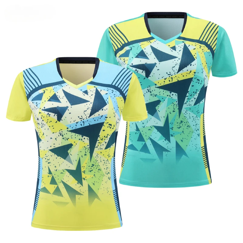 Tenisové nosenie stolového tenisového oblečenia 2024 Men ženy bedminton Tshirt Jersey Color Patchwork Pár Športové tričká Vlastné vaše logo