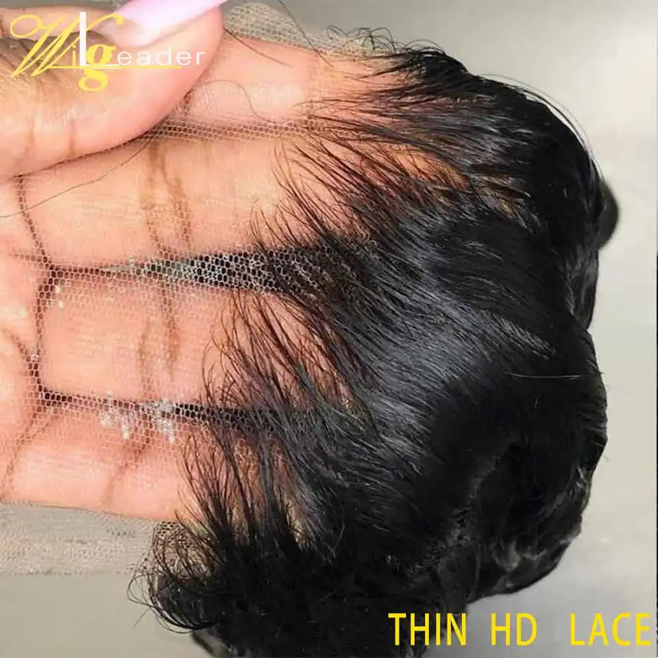 Tenká HD ľudská vlasová čipka predná parochňa 36'''preplucked Glueless Human Hair neviditeľné HD 6x6 parochňu Priame čipky s detskými vlasmi