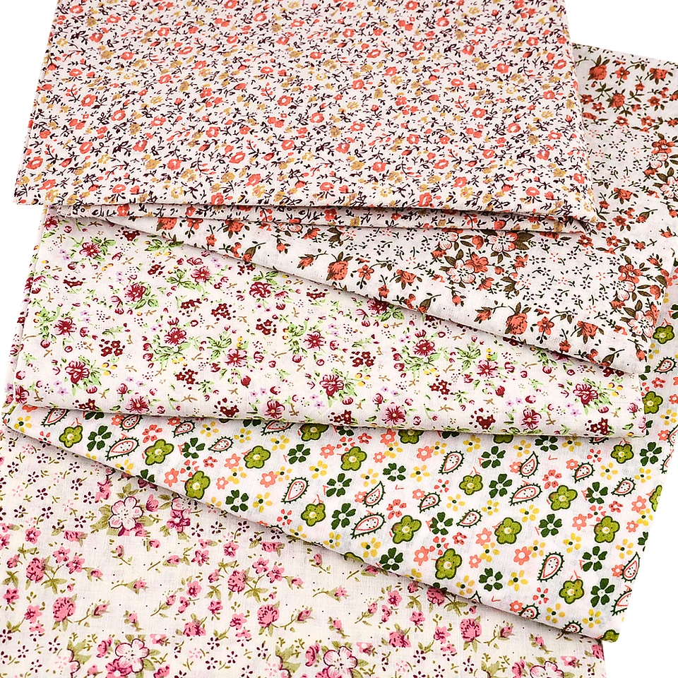 Tenké klasické kvety Dizajn 100% bavlnená látka šijacia tkanivová textil, Patchwork Doll Clotch Scrapbooking Practice's Practice's Practice