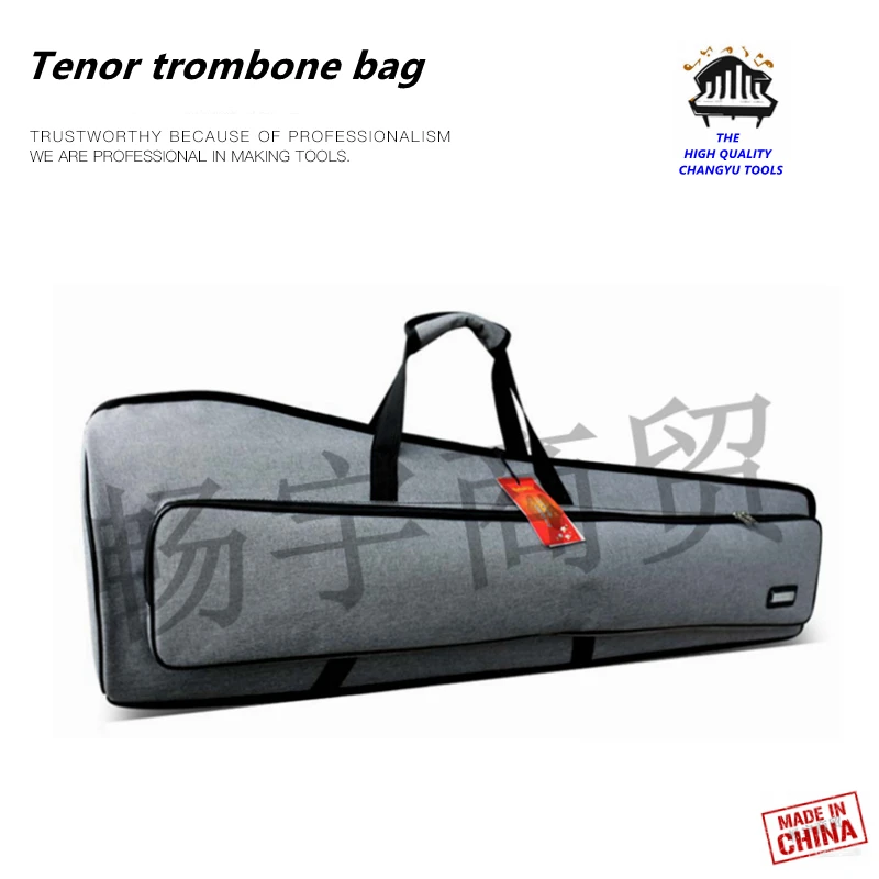 Tenor Trombone Bag Wind Instrument Puzdery Vodotesné a nárazové prenosné batoh Grey Business Platba