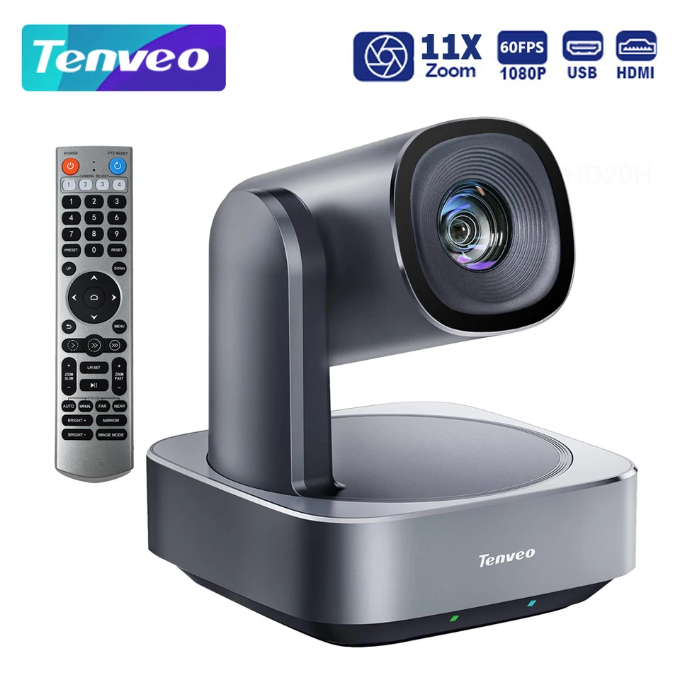 Tenveo Vloop 11x Zoom PTZ Camera Conference Camera Camera USB3.0/HDMI 1080P 60FPS pre videoprúdky živé vysielanie kostol Educatio Educatio
