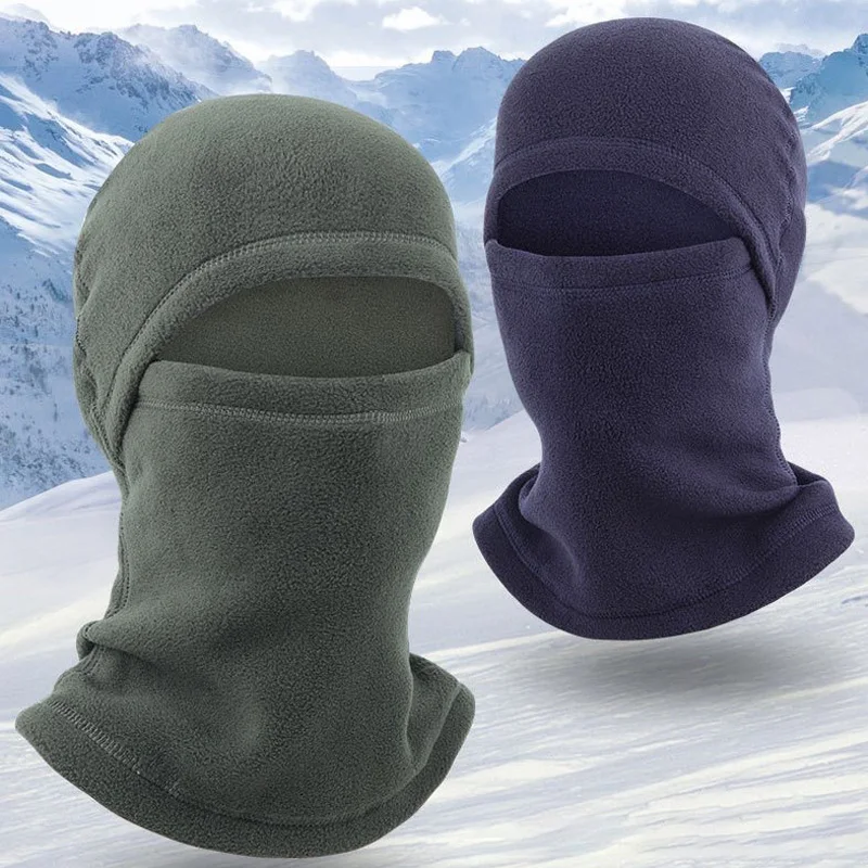 Teplá zimná fleece Balaclava plná tvárová maska ​​Termal lyžiarska snowboardová šál prilba Cap cyklovanie turistického tečenia krku teplejšie mužy Ženy