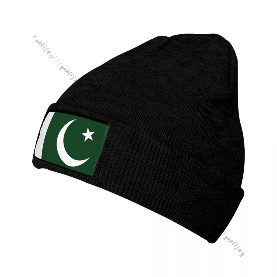 Teplé pletené čiapky s čiapkou Pakistan na jesennú zimu