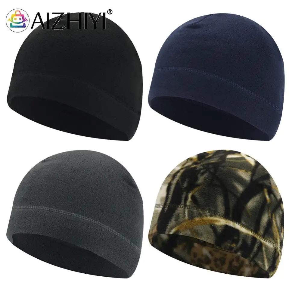 Teplé čiapky klobúky vetru odolné fleece čiapky Cold Proof Fleece Sports Hat Fashion Unisex Skull Hat pre beh cyklistické lyžovanie
