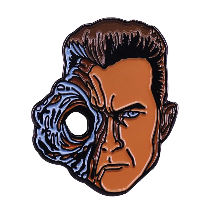Terminátor James Cameron T-1000 Robert Patrick Metal Metal Science Fiction Film Brošň