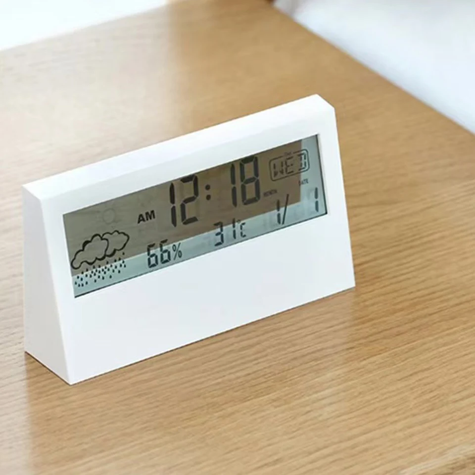 Termo-hygrometrový hodinový batéria elektrický stôl DIGITÁLNE TEPLETNÉHO DIGITALOVÉHO DIGITAL