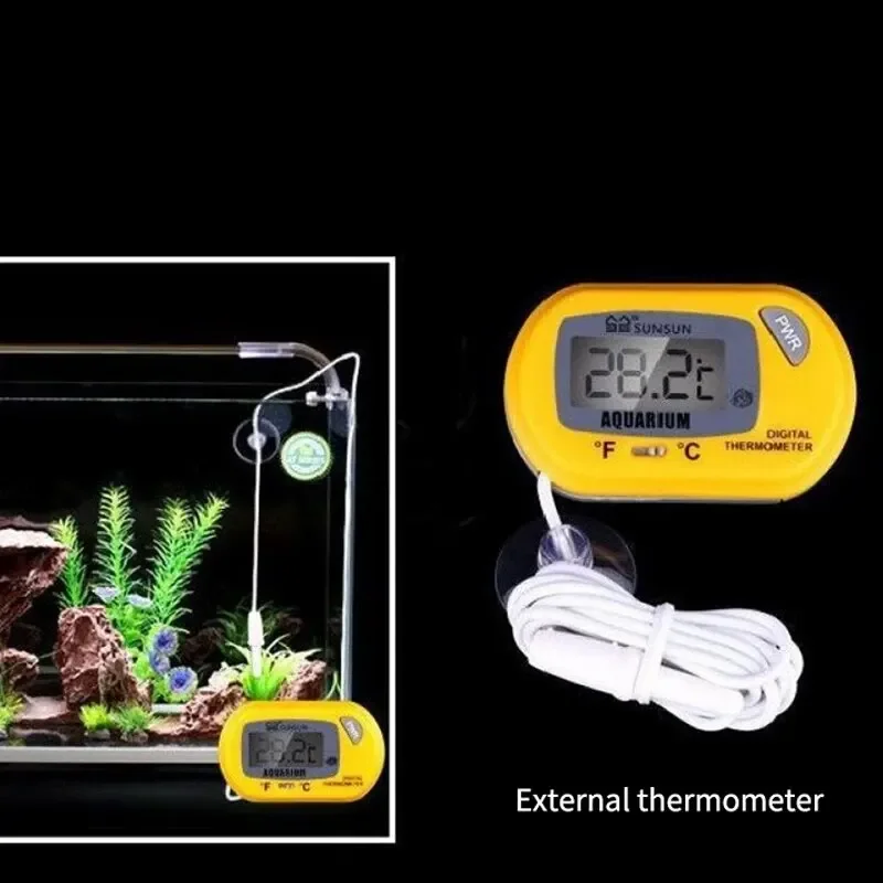 Termometer akvárium akvárium Elektronické digitálne plazové korytnačky potápačské potápanie PET PET SACE CUP Vodotesný elektronický elektronický teplomer