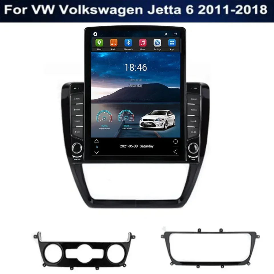 Tesla Style Android 14.0 Car pre Rádio pre VW Volkswagen Jetta 6 2011-2018 až 2035 DVD Multimediálny hráč Auto GPS 5G