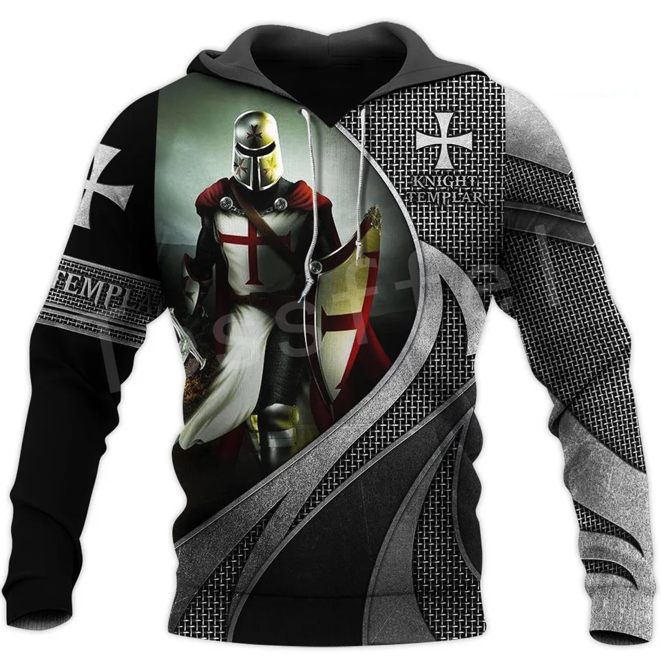 Tessffel Knight Templar Armor Streetwear Harajuku Pullover Newfashion Funny 3Dprint Zip/mikiny/mikiny/bunda/muži/ženy A10