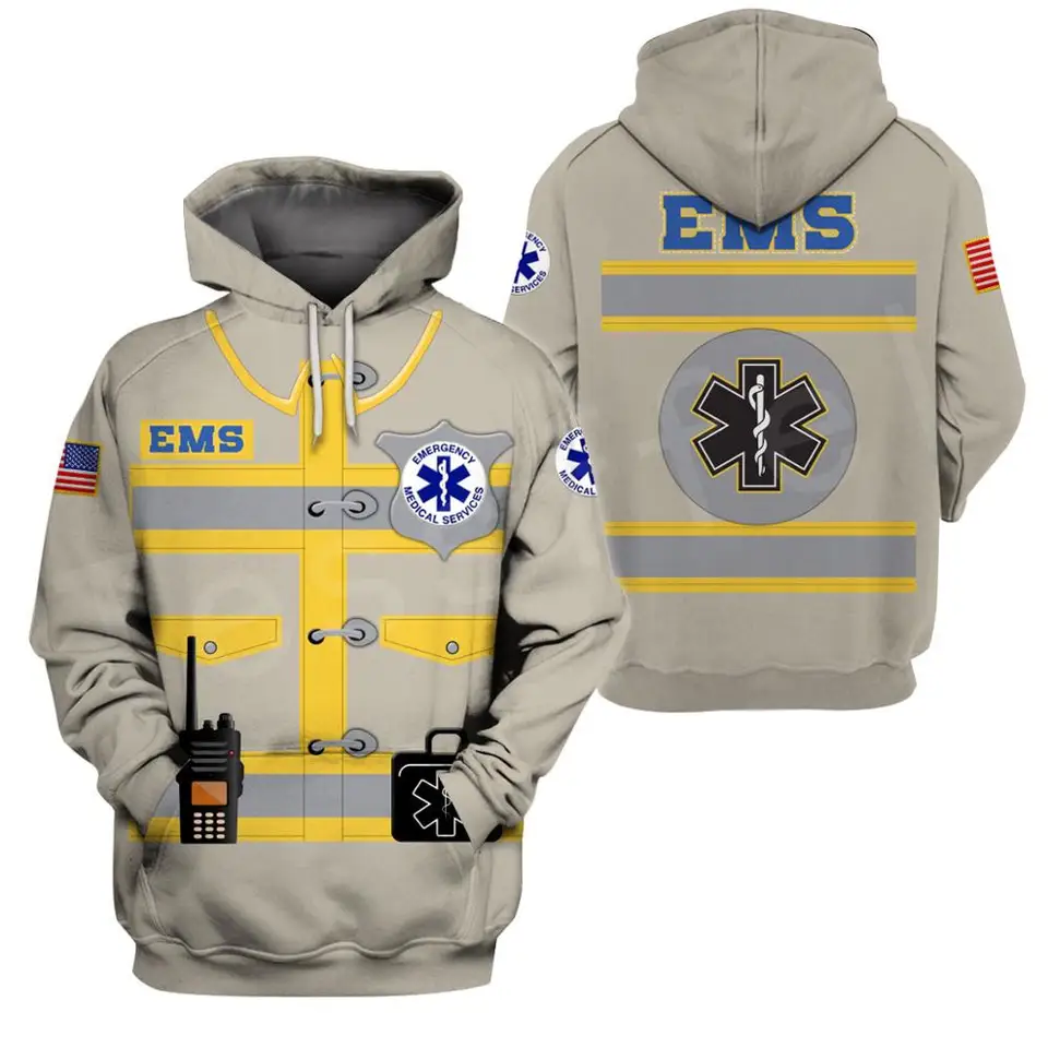 Tessffel pohotovostný lekársky technik EMT EMS Charamedic Newfashion Unisex Pullover 3Dprint Mikiny/mikiny/zips/bunda B11