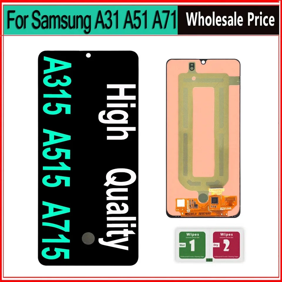 Test LCD pre Samsung A31 A51 A71 LCD A315 A515 A715 Zostava dotykovej obrazovky Digitalizátor obrazovky