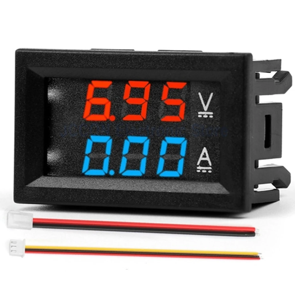 Tester digitálneho napätia prúdu DC0-100V 10A 50A 100A AMP Volt Tester