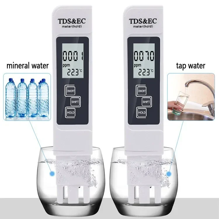 Tester digitálnej kvality vody TDS EC meter rozsah 0-9990 Multifunkčná voda čistota