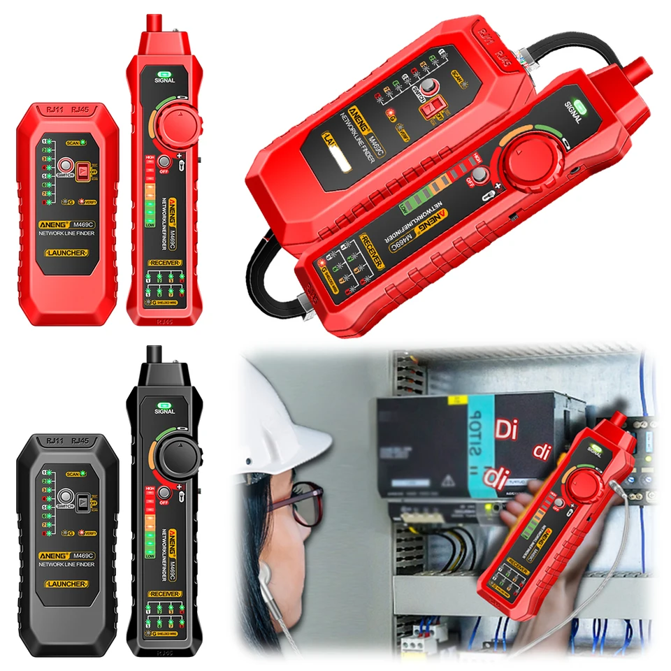 Tester LAN Cable Tester RJ45 RJ11 Anti-Interference Network Cable Tester s testerom Tracer Tracer Tracer Cable Telefón