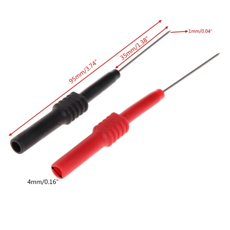 Testovacie vodiče PIN L95 mm Flexibilné testovacie sondy TIPS 1 mm konektor Multimeter ihla