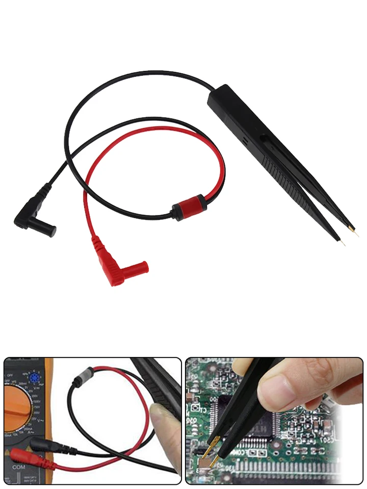 Testovací klipový klip Multimeter sonda Pitchery Patch pre kapacitnú indukčnú indukčnosť SMD Tester Meter Testing Testing Tool Plastové príslušenstvo