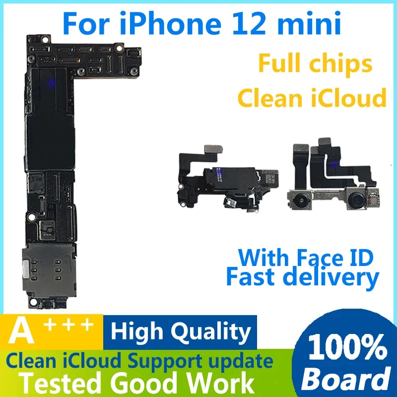 Testovaná práca pre iPhone 12 Mini Mini Clean Clean iCloud 4G Network Cellular Full Pracovná podpora aktualizácie logických dosiek
