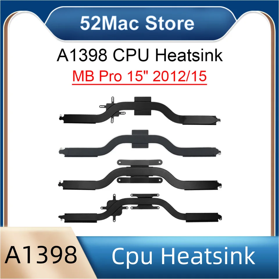 Testované originálne A1398 CPU Heatsink pre MacBook Pro 15 '' A1398 Chladenie chladiča CPU V polovici 2012 Začiatkom roku 2013 Koncom roku 2013 2014 Rok Rok rok