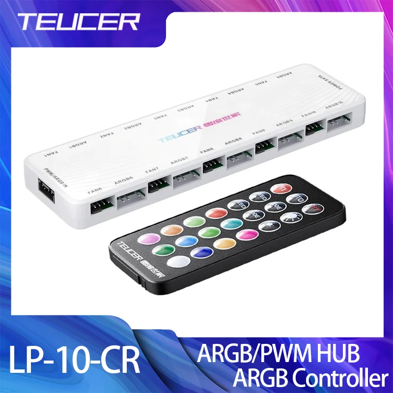 Teucer LP-10 ARGB/PWM HUB s ARGB CONLUCTION 2 v 1 Adaptére náboja ventilátora
