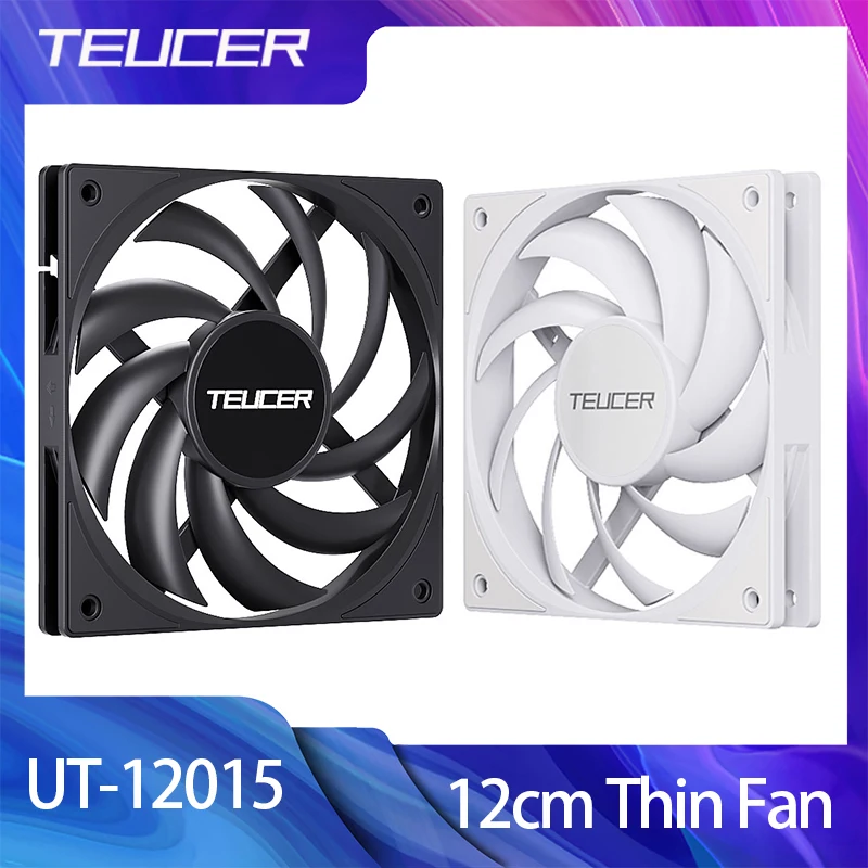 Teucer UT-12015 12cm tenký ventilátor PWM 4PIN 800-2400RPM COMPUR CASE COSPELE FAN120MM 15 mm