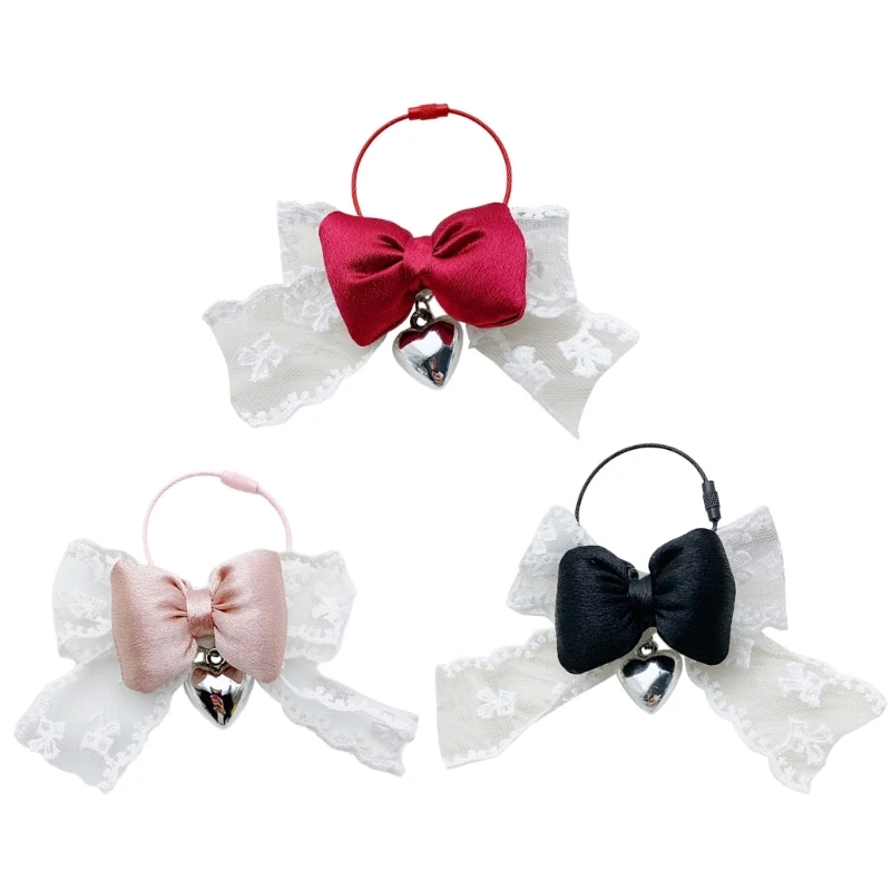 Textúrované čipky Bowkn Love Heart Keychain pre ženskú párty a dátumové oblečenie