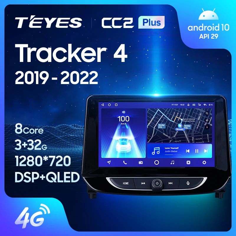 Teyes CC2 Plus pre Chevrolet Tracker 4 2019 - 2022 Automobilie Multimedia Video Player Navigation GPS Android No 2Din 2 DIN DVD