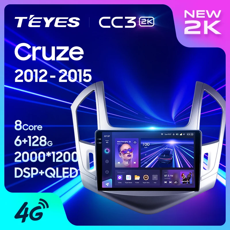 Teyes CC3 2K pre Chevrolet Cruze J300 J308 2012 - 2015 Car Multimedia Video Player navigácia stereo GPS Android 10 No 2Din 2 DIN DVD