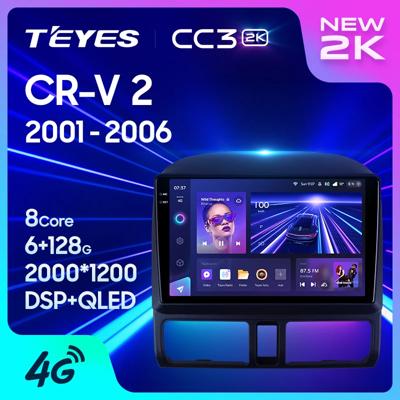Teyes CC3 2K pre Honda CR -V CRV 2 2001 - 2006 Rádio Multimediálne video prehrávač navigáciu stereofónny GPS Android 10 Nie 2Din 2 DVD DVD