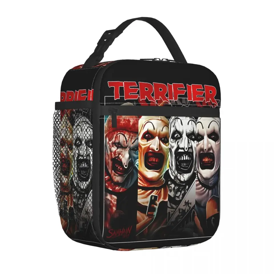 Tečúci klaun tváre izolované obedové tašky Chladiaca taška na obed Obed High Capacity Lunch Box Tote Girl Boy Office Cestovanie