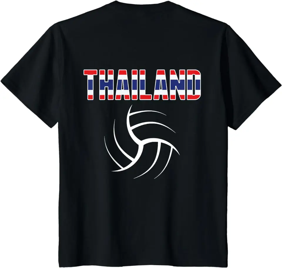 Thajsko volejbalové fanúšikovia THAI FLAG SPORT Tričká Tričt
