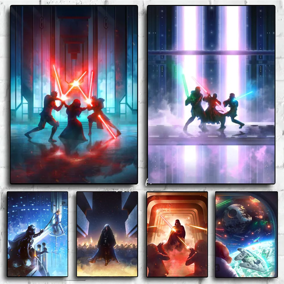 The Dark Star Wars Epické bitky Canvas Paintings Plagáty výtlačky nástenných umeleckých obrázkov pre obývaciu izbu Domáce Darčeky Darčeky Žiadny rám