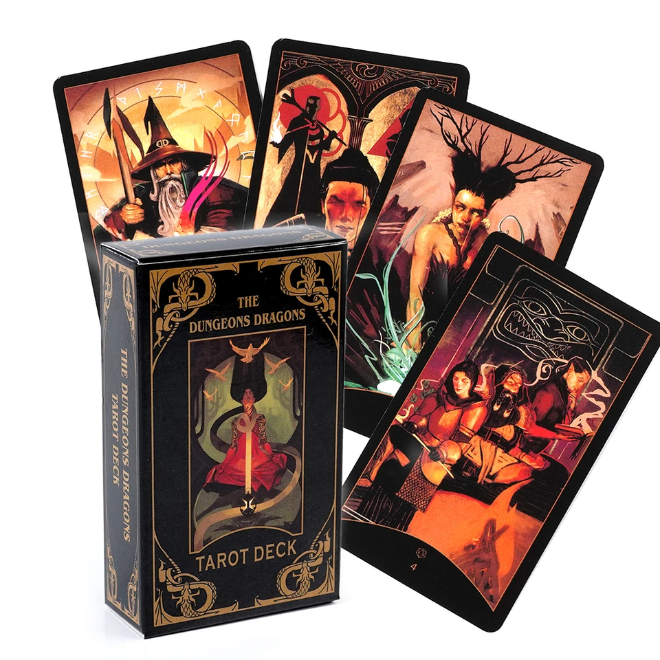 The Dungeons & Dragons Tarot 78-karty, postavy a tvory s hlavnou a menšou arcanou Tarot