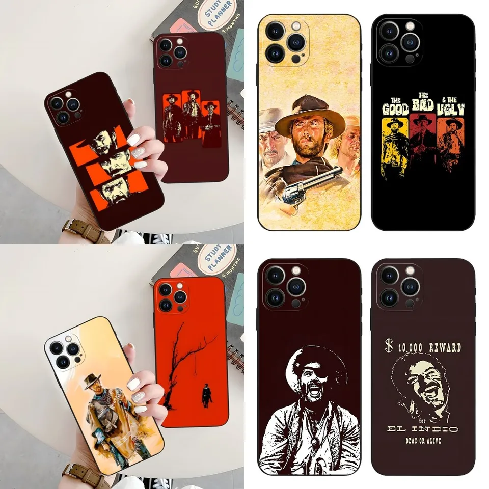 The Good The Bad The Ugly Phone Case for Iphone 15 14 13 12 11 Pro Max Xr X Xs Mini 8 Plus SE 2022 Black Soft Silicone Cover