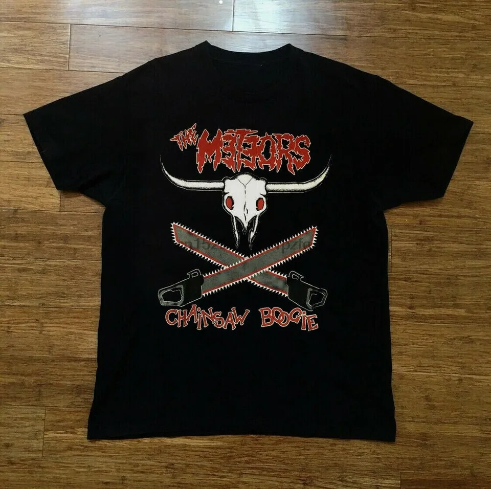 The Meteors Chainsaw Boogie tričko Classic Black Unisex S-5XL HB279