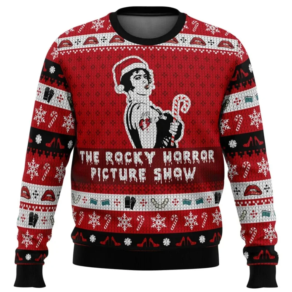 The Rocky Horror Picture show škaredý vianočný sveter Muži Ženy Pullover Round Pack Top vianočné oblečenie 2025 Nová mikina