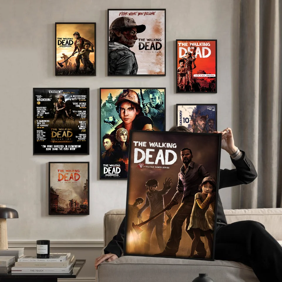 The Walking Dead Season Game Film lepivé plagáty biele papiere nálepka pre domácich majstrov