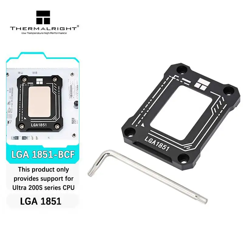 Thermalright LGA1851-BCF Čierna korekcia CPU Fixná korekcia 1851 Tlakovú dosku proti ohýbaniu držiaka pre Intel LGA1851