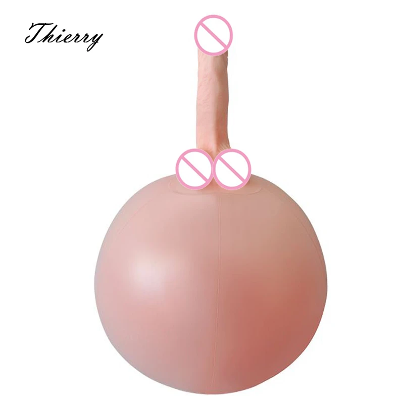 Thierry Rider Rocker Sex Ball s dildom, nafukovací guľový sexuálny nábytok sediaci na sexuálnych hračkách pre ženy dospelých Masturbácia