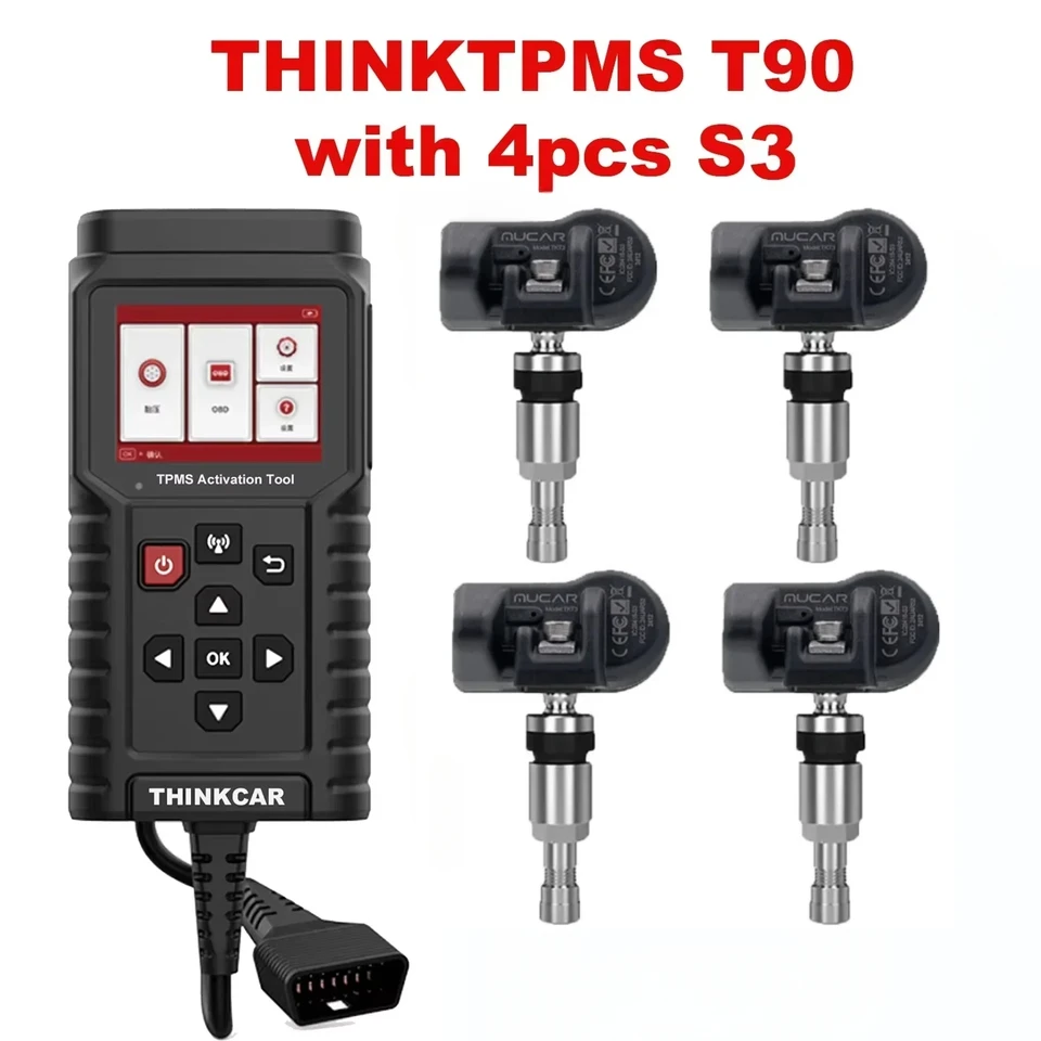 ThinkCar/Mucar Thinktpms TP T90 TPMS S3 Programátor 315MHz 433MHz 2in1 TLAKOVÝ DIAGNÓZU TLAKU DIAGNÓZU