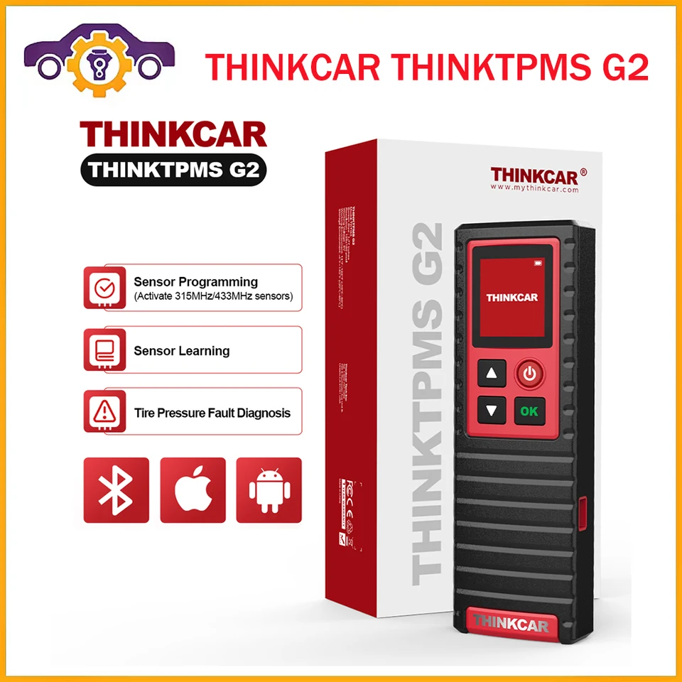ThinkCar Thinktpms G2 TPMS TRAK Diagnostický nástroj Automotive TPMS Sensor Activator Programming Learning for ThinkTool