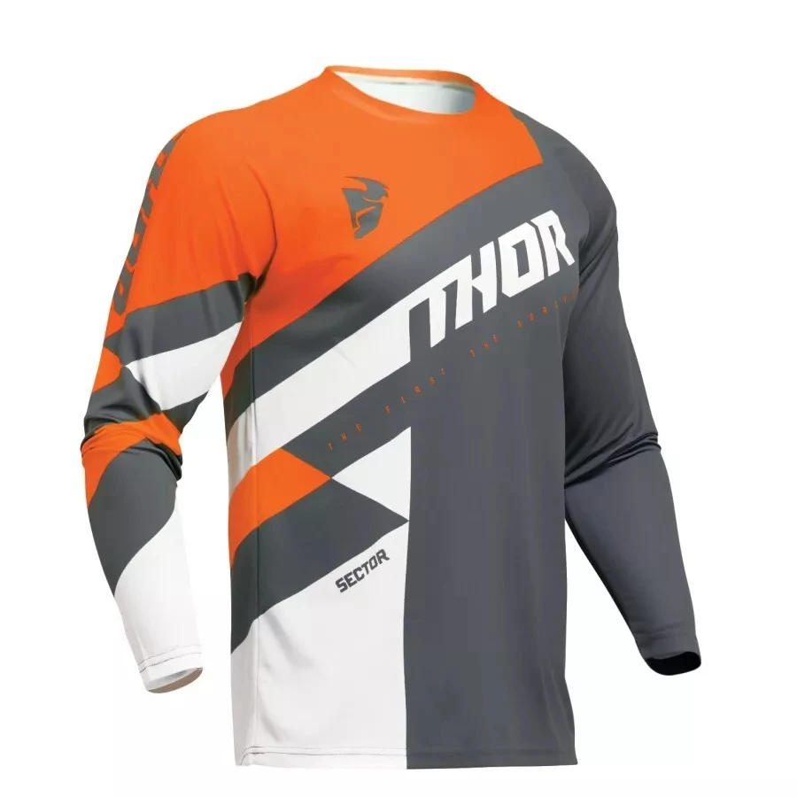 Thor Sector Jersey pre MX Motokross Offroad Dirt Bike - Dospelá veľkosti pramenia viacnásobné tričká s dlhým rukávom pre preteky, motocykel