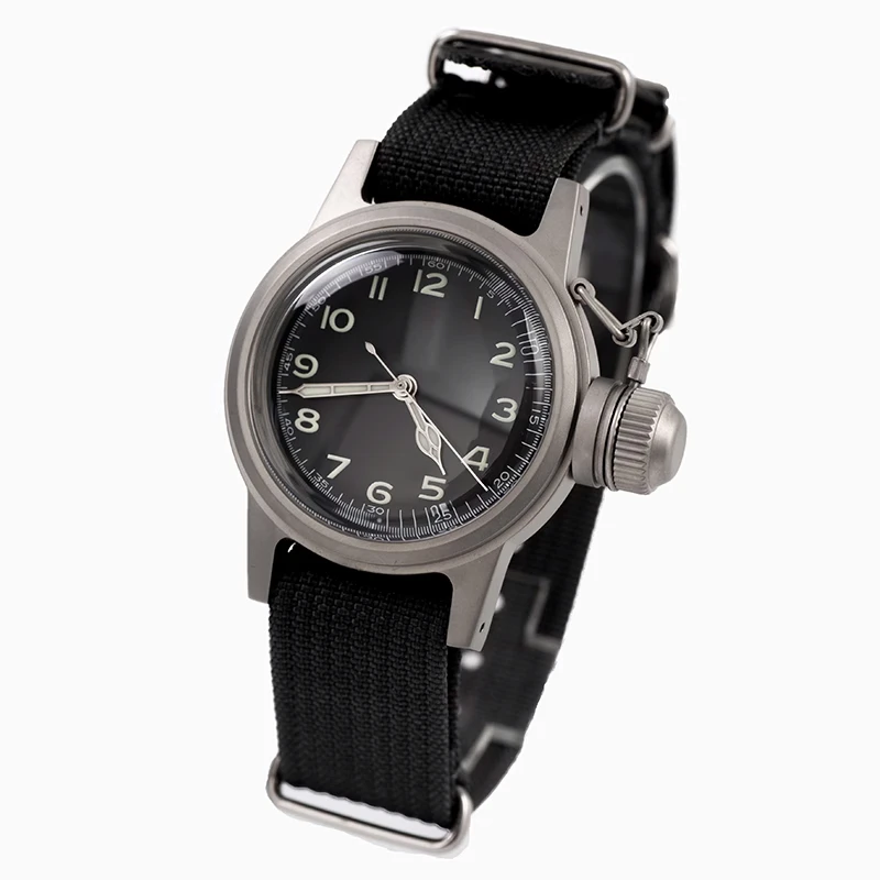 Thorn Men Automatické hodinky 36 mm Mechanické náramky potápač 100 metrov vodotesný svetelný zafírový zrkadlo NH35 Koruna ochrana